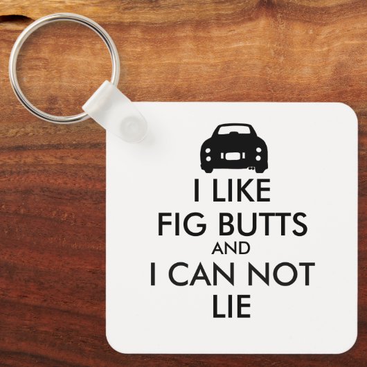 Grappig ik hou van fig butts figaro auto figuratie sleutelhanger (Voorkant)