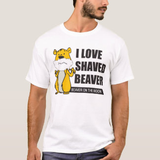Grappig : ik hou van geschoren bever t-shirt