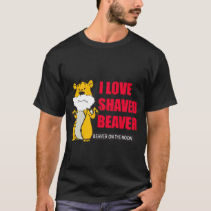 Grappig : ik hou van geschoren bever zwart shirt