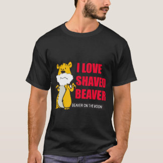 Grappig : ik hou van geschoren bever zwart shirt