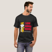 Grappig : ik hou van geschoren bever zwart shirt (Voorkant volledig)