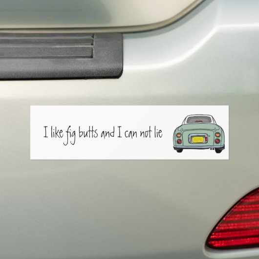 Grappig Ik hou van groene Figaro Car Bumpersticker (Op auto)