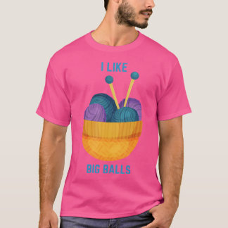 Grappig Ik Hou Van Grote Breinaalden En Garens T-shirt