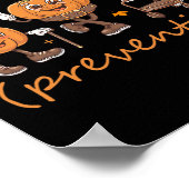 Grappig Ik hou van Herfst Preventie Thanksgiving P Poster (Hoek)