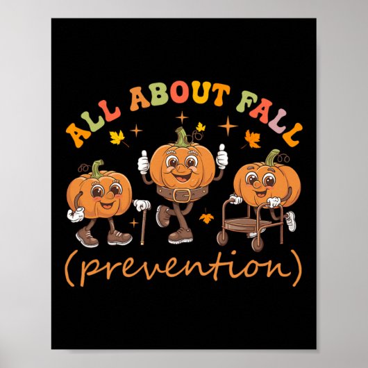 Grappig Ik hou van Herfst Preventie Thanksgiving P Poster (Voorkant)