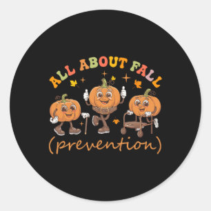 Grappig Ik hou van Herfst Preventie Thanksgiving P Ronde Sticker