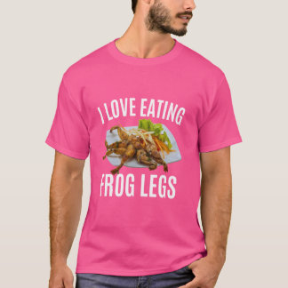 Grappig Ik hou van het eten van kikkerbilletjes -  T-shirt