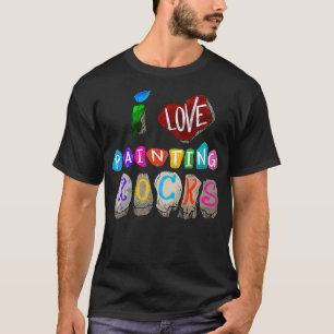 Grappig Ik hou van het schilderen van stenen Gift T-shirt