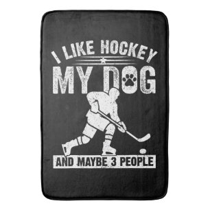 Grappig Ik Hou Van Hockey Mijn Hond En Misschien 3 Badmat