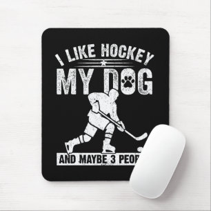 Grappig Ik Hou Van Hockey Mijn Hond En Misschien 3 Muismat