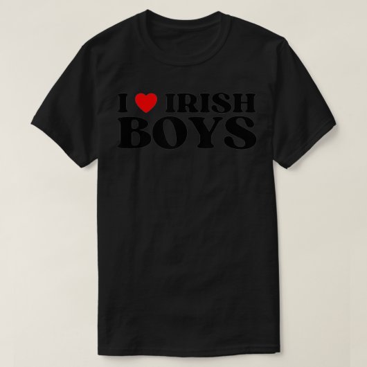 Grappig Ik Hou Van Iers Jongens Ik Rode Hart Brits T-shirt (Design voorkant)