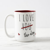 Grappig Ik hou van je hond Custom Photo Valentijns Tweekleurige Koffiemok (Links)