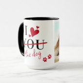 Grappig Ik hou van je Hond Valentijnse Huisdier Fo Mok (Voorkant links)