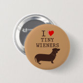 Grappig Ik Hou Van Kleine Wiener Dachshond Ronde Button 5,7 Cm (Voorkant /achterkant)