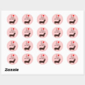 Grappig Ik Hou Van Kleine Wiener Dachshond Ronde Sticker (Vel)