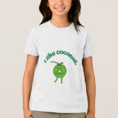 Grappig "Ik Hou Van Kokosnoten" Kinder T-Shirt – M (Voorkant)