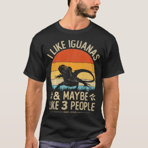 Grappig ik hou van leguanen en misschien wel van 3 t-shirt