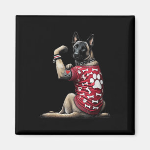 Grappig Ik hou van mama Tattoo Belgian Malinois Mo Magneet