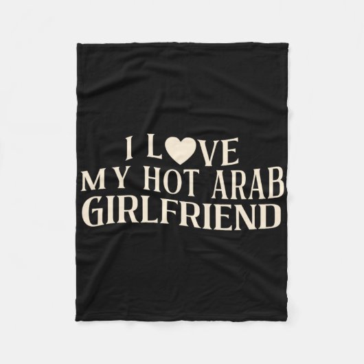 Grappig Ik Hou Van Mijn Arabische Vriendin Sarcasm Fleece Deken (Voorkant)