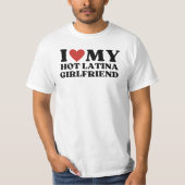 Grappig ik hou van mijn Hot Latina Vriendin T-shirt (Voorkant)