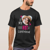 Grappig ik hou van mijn HOT Vriendin roze aangepas T-shirt (Voorkant)