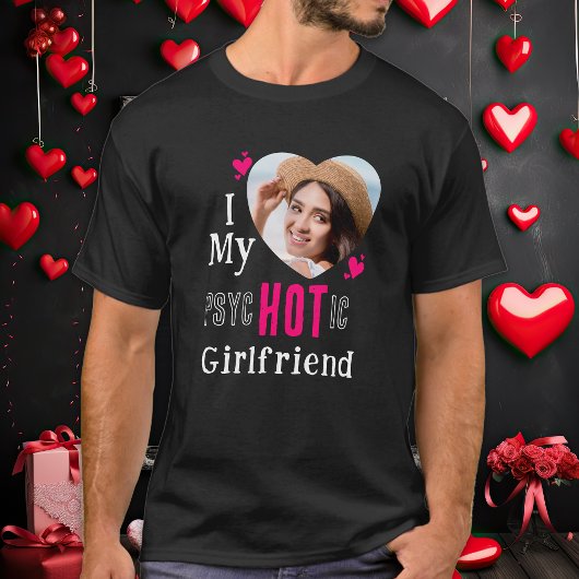 Grappig ik hou van mijn HOT Vriendin roze aangepas T-shirt