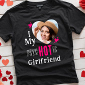 Grappig ik hou van mijn HOT Vriendin roze aangepas T-shirt