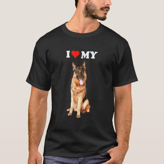 Grappig ik hou van mijn husky hond t-shirt (Voorkant)