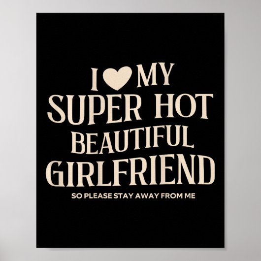 Grappig, ik hou van mijn superhete mooie prachtige poster (Voorkant)