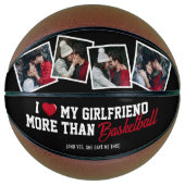 Grappig Ik hou van mijn Vriendin 4 Foto Basketbal (Voorkant)