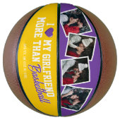 Grappig Ik hou van mijn Vriendin 4 Foto Basketbal (Verticaal)