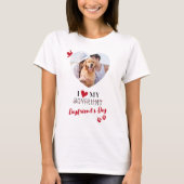 Grappig ik hou van mijn vriendje hond aangepaste f t-shirt (Voorkant)