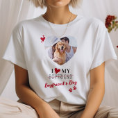 Grappig ik hou van mijn vriendje hond aangepaste f t-shirt