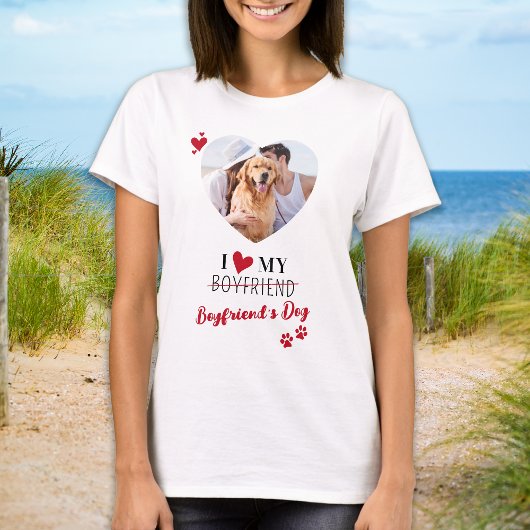 Grappig ik hou van mijn vriendje hond aangepaste f t-shirt