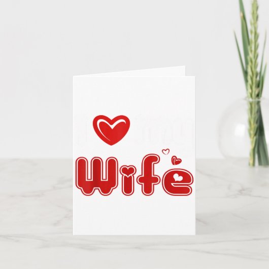 Grappig ik hou van mijn vrouw kaart (Voorkant)