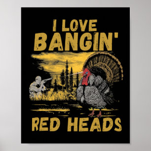 Grappig Ik hou van Ngin 'Red Heads Jachtseizoen Tu Poster