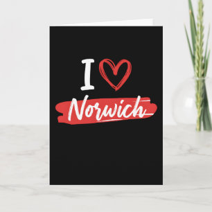 grappig Ik hou van Norwich Retro Toeristische Reis Kaart