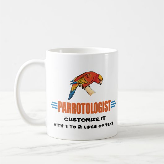 Grappig Ik Hou Van Papegaaien Koffiemok (Links)