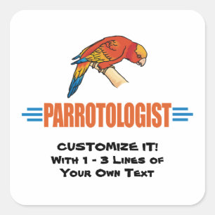 Grappig Ik Hou Van Papegaaien Papegaaiendeskundige Vierkante Sticker