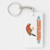 Grappig Ik Hou Van Papegaaien Sleutelhanger (Voorkant)