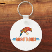 Grappig Ik Hou Van Papegaaien Sleutelhanger (Voorkant)