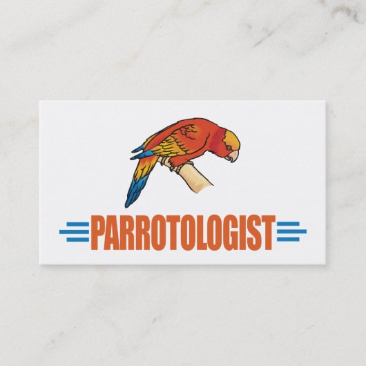 Grappig Ik Hou Van Papegaaien Visitekaartje (Voorkant)