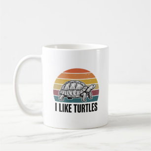 Grappig Ik Hou Van Schildpadden Vintage Gravure T- Koffiemok