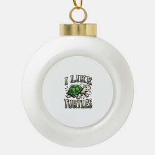 Grappig Ik Hou Van Schildpadden Vintage Schildpad Keramische Bal Ornament