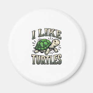 Grappig Ik Hou Van Schildpadden Vintage Schildpad  Magneet