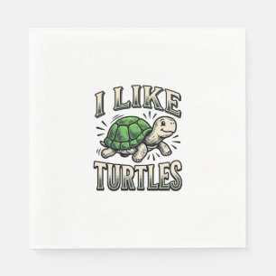 Grappig Ik Hou Van Schildpadden Vintage Schildpad Servet
