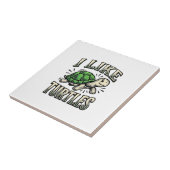 Grappig Ik Hou Van Schildpadden Vintage Schildpad Tegeltje (Zijkant)