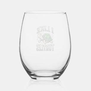 Grappig Ik Hou Van Schildpadden Vintage Schildpad Wijnglas Zonder Voet
