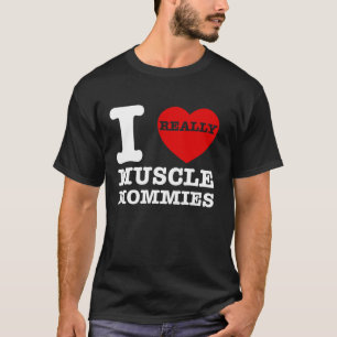 Grappig Ik hou van spiermama's Ik Hart Mama Mama M T-shirt