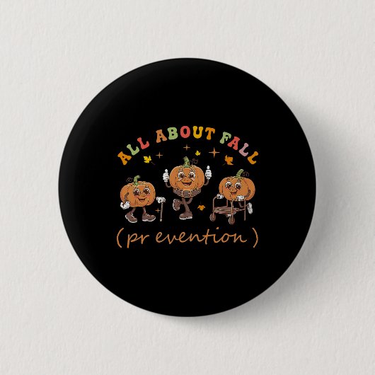 Grappig ik hou van valpreventie Thanksgiving pompo Ronde Button 5,7 Cm (Voorkant)
